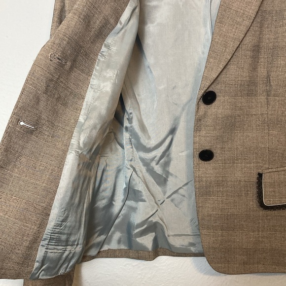 Tahari Arthur S Levine ASL Womens Sz 4 Grey Black Two Button Style Blazer Fitted - Picture 10 of 15